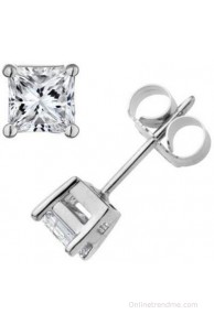 Swank Silver Elegant Sparkle Zircon Sterling Silver Stud Earring